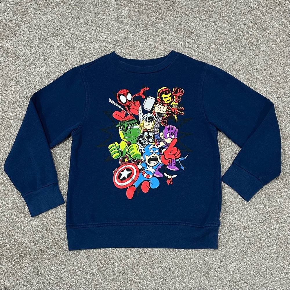 Marvel Boys Superhero Graphic Sweatshirt Pullover